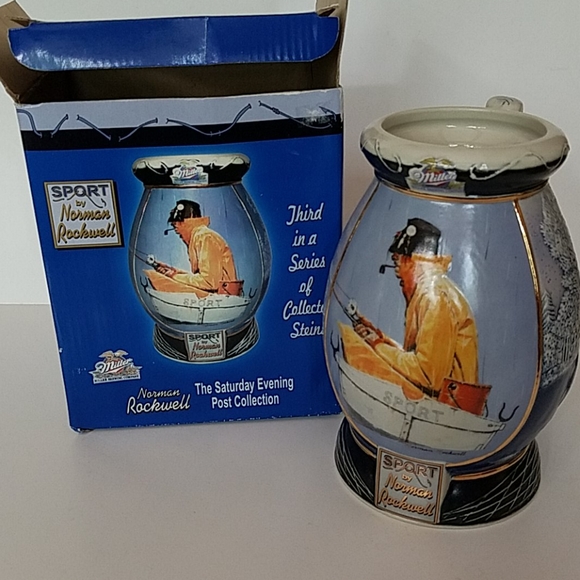 Norman Rockwell Stein SPORT Saturday Post - Picture 8 of 8